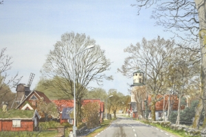 Reproducerad akvarell/giclée - Vårdag i Runsten